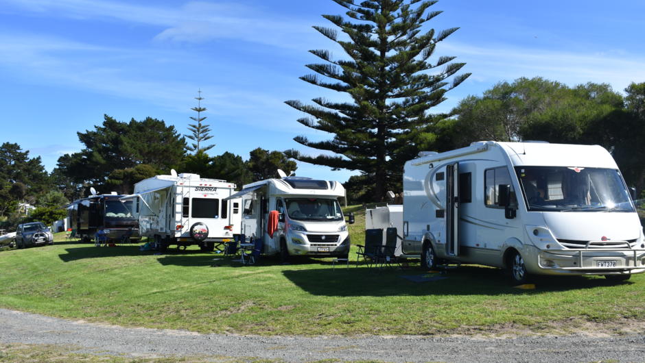 Harbour view powered sites, great for tents, campers or caravans