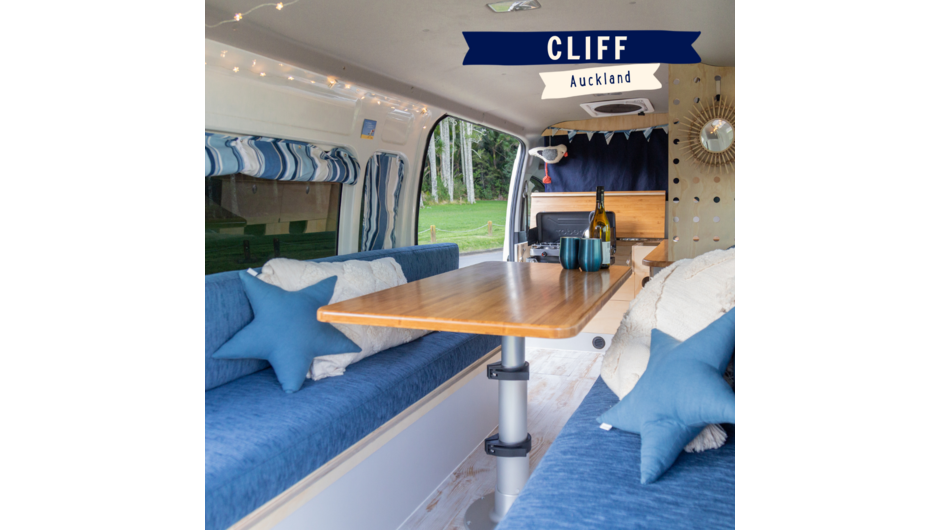 Cliff is a gorgeous and luxurious rolling beach-hut, such a cool character. The more you look, the more you discover. He makes you want to head to the seaside, park up and enjoy some fish and chips. Cliff is the perfect balance of practical and fun. We es