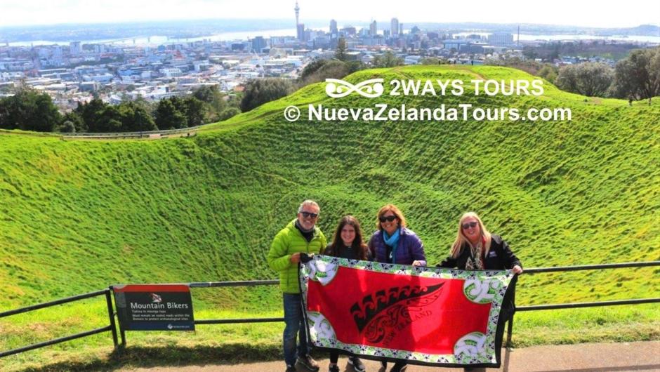 walk to the summit of Mt Eden (one of Auckland’s 50 volcanos), enjoy the 360° views of harbours & cityscape
