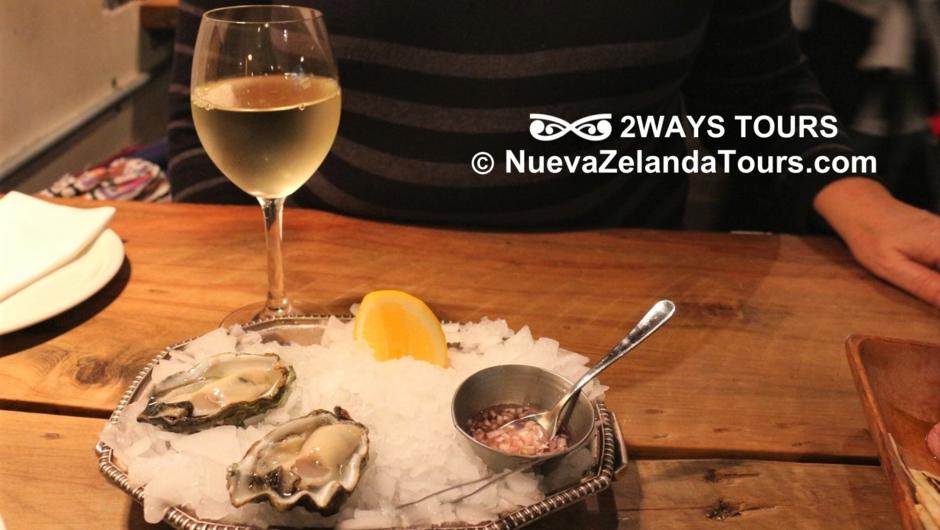 Enjoy New Zealand delicious oysters with a glass of awarded NZ wine