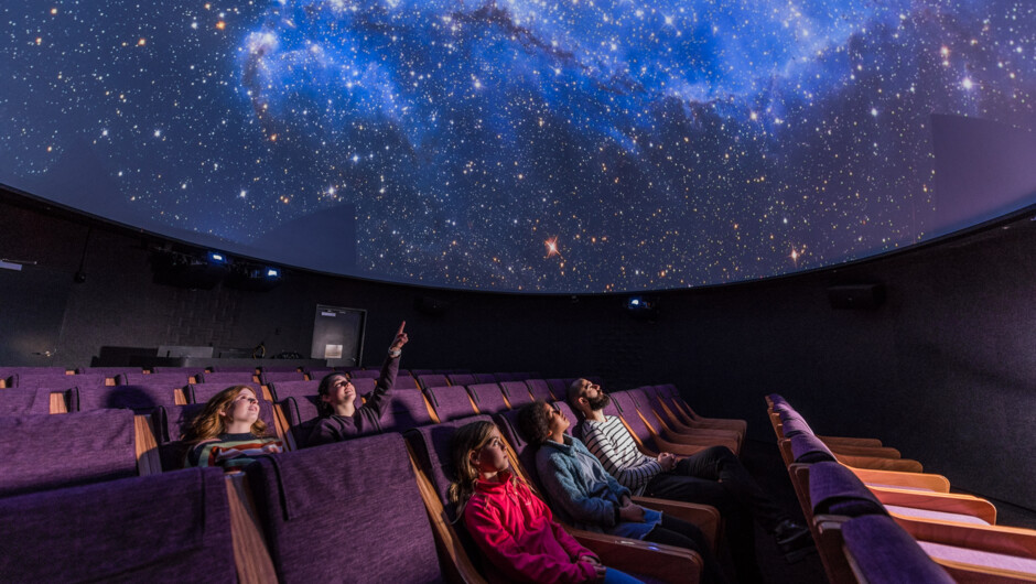 Travel the galaxy in the state-of-the-art full-dome planetarium