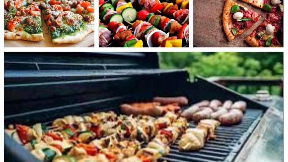 Pizza oven, BBQ &amp; snacks. Gas fired Pizza Oven, come to reception for the peel, you&#039;ll be cooking like an Italian. We also sell a range of frozen Pizza for that last minute snack.