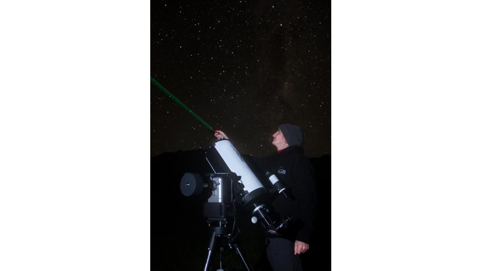 Let your guide and his laser take you on a remarkable naked eye journey, and let the telescope blow your mind.