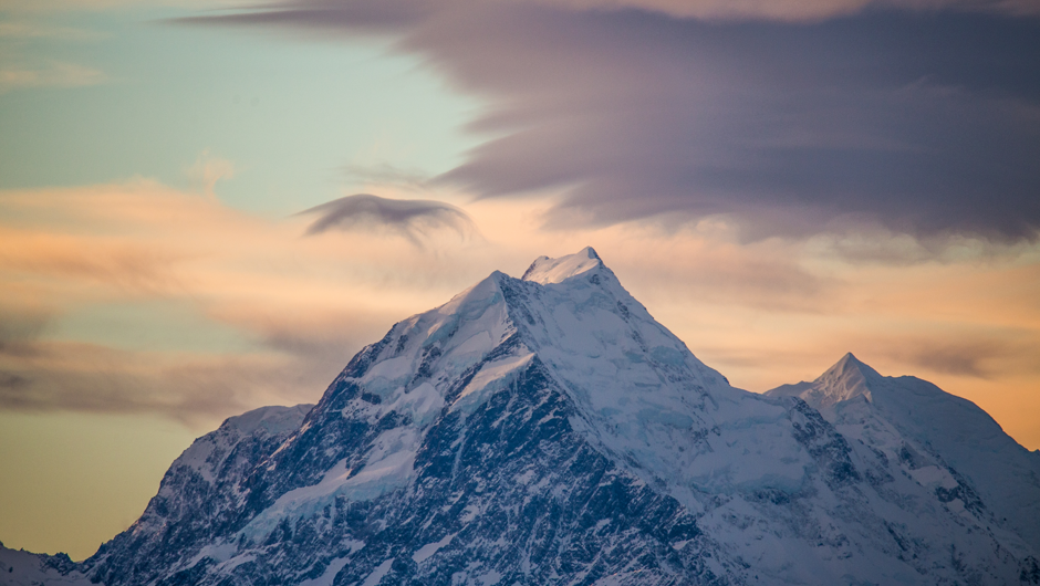 The power of the peak of Aoraki Mount Cook, quite possibly one of the most photographed places in New Zealand