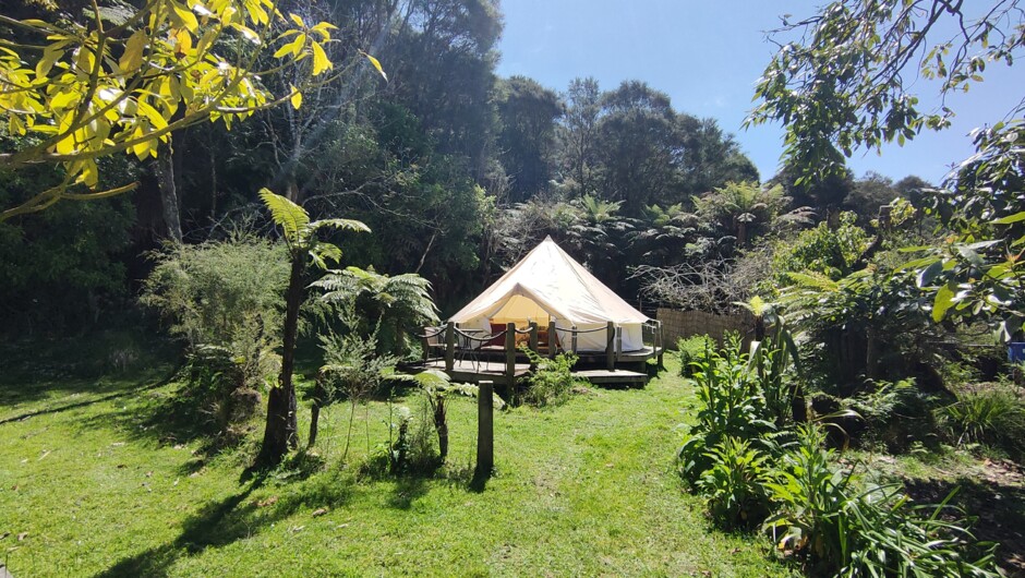 Glamping - the latest trend in the outdoors. All the fun of camping with a fully furnished tent!