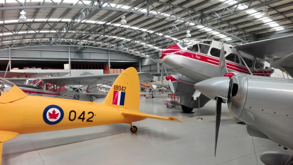 A glimpse with the aircraft collection.