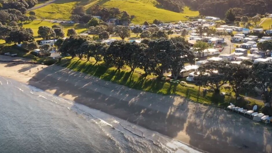 Aerial view of Martins Bay Holiday Park