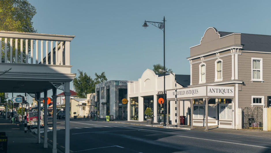 Greytown village, with its beautifully preserved Victorian edifices, is renowned for its boutique stores and high-class eateries.