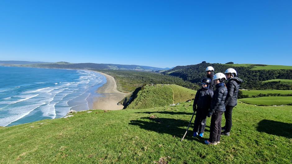 A family group taking in the incredible views of our southern coastine.