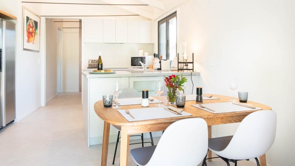 The Vineyard Suite is a two bedroom apartment which can accommodate 4 people and is fully self-contained with a large kitchen and two bathrooms.