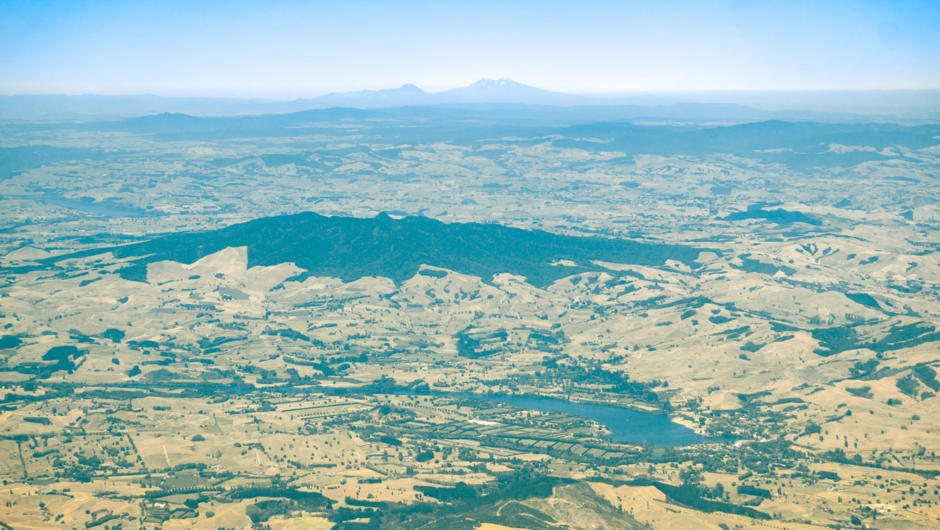 Mount Ruapehu and Ngauruhoe in the distance
