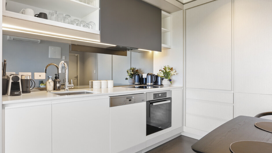 Stylish kitchen are comes equipped with modern appliances and cooking essentials