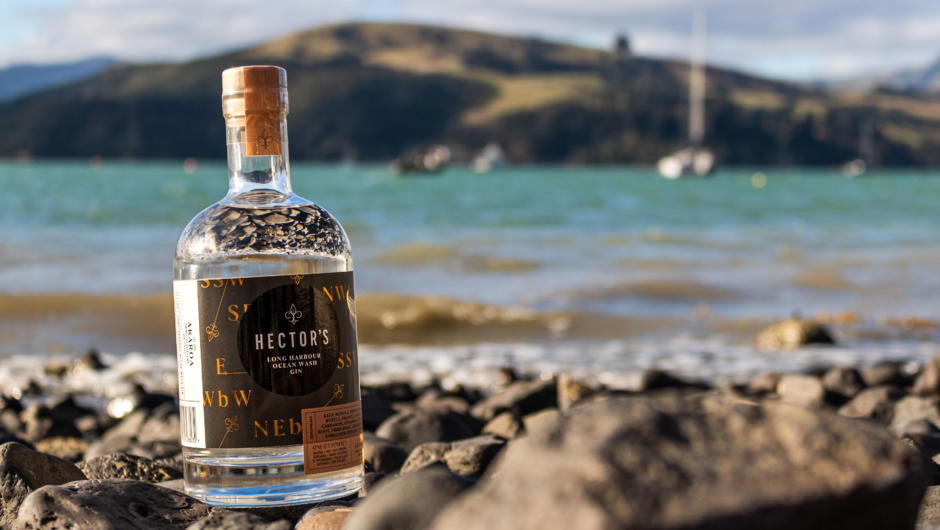 Hector's Gin - Named after the Hector's dolphins that swim off Akaroa, Hector's  Gin comes in flavour profiles foraged from the Banks Peninsula.