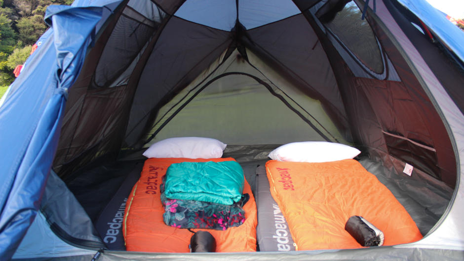 High quality camping gear packages available to rent.