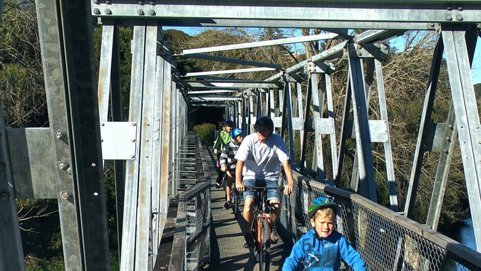 The bridges are fun to ride across.