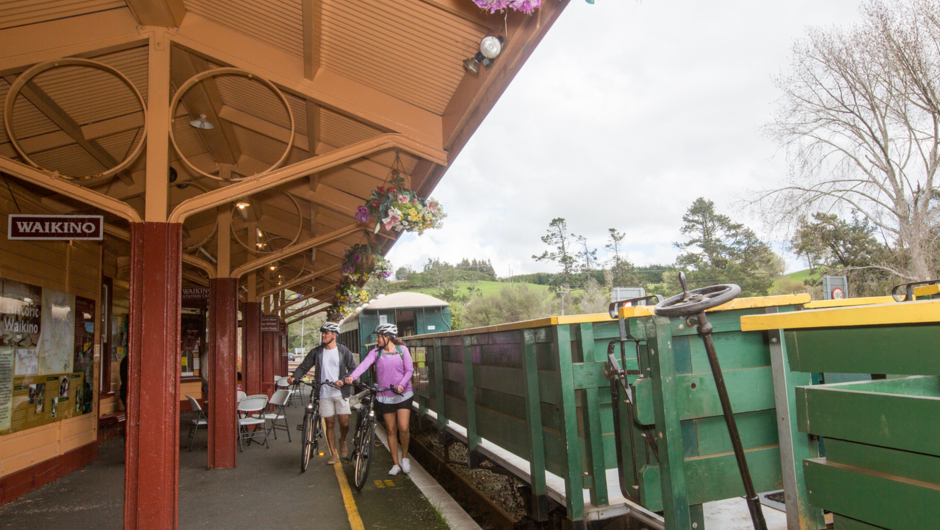 Catch the heritage train on the Goldfields Railway from Waikino to Waihi