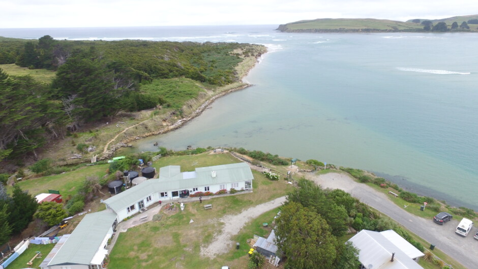 Aerial view Surat Bay Lodge