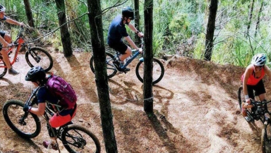 Electric mountain biking means you can go further, faster and have as much fun riding up as a group, as you do riding downhill
