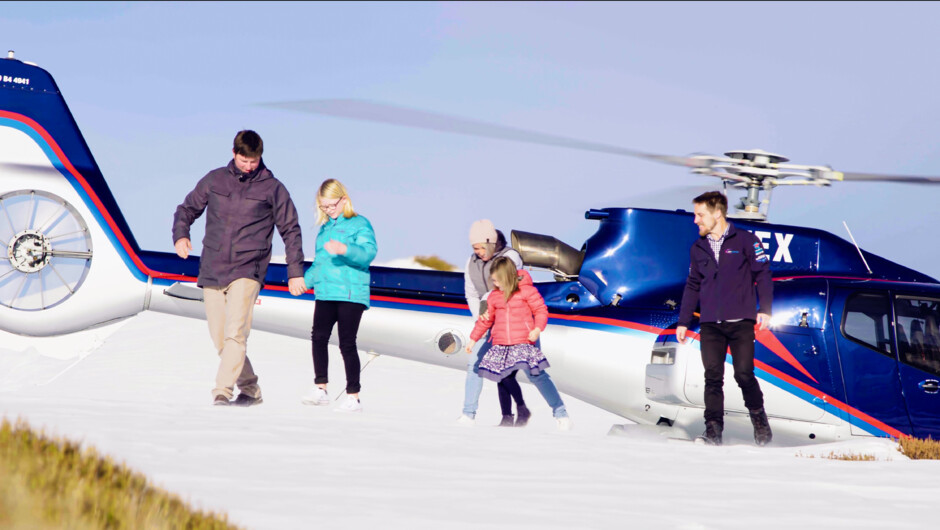 Seasonal snow landing.