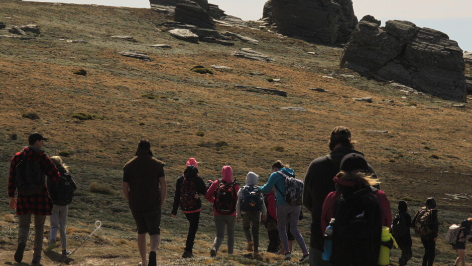Experience the tors (local schist) on top of the ranges.