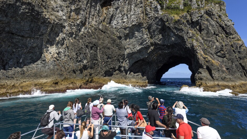Passengers on stern at Hole In the Rock