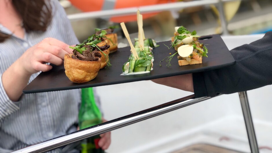 Canapes served with welcome drink