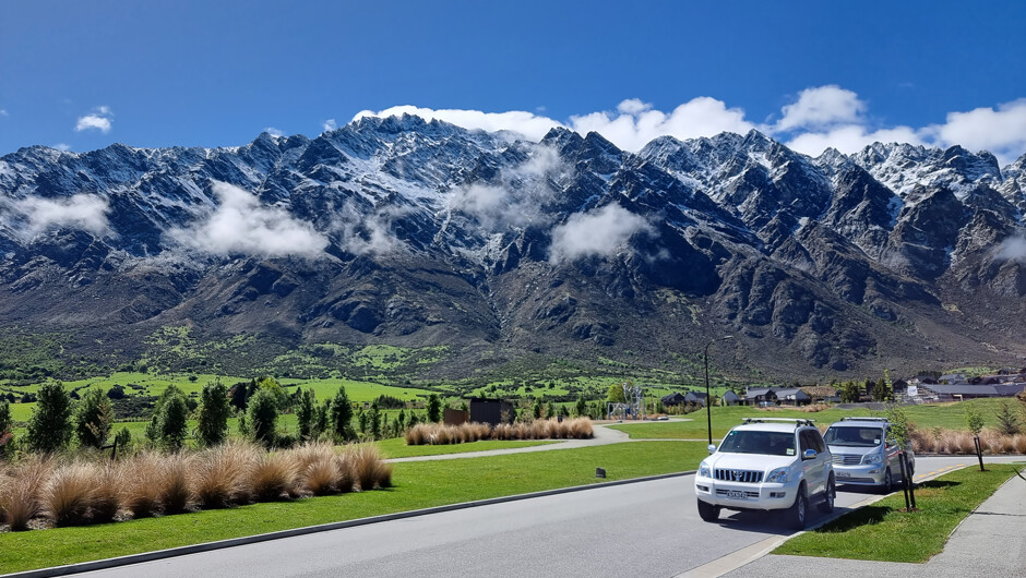 View of the Remarkables from the front of the property.