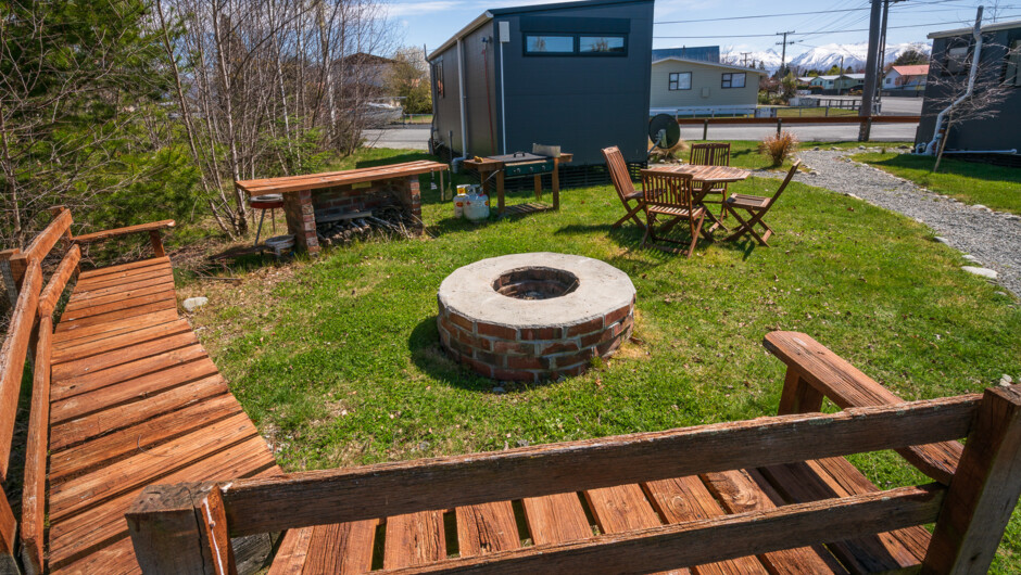 The spacious outdoor area is perfect for unwinding after a day spent exploring the incredible Mackenzie Region.