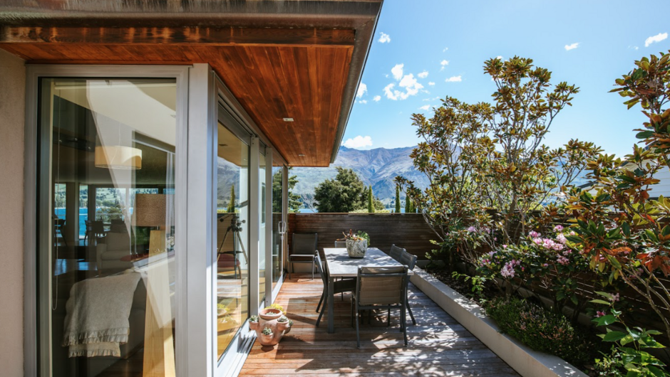 Lakeside Road - Release Wanaka. Outdoor entertaining with mountain views.