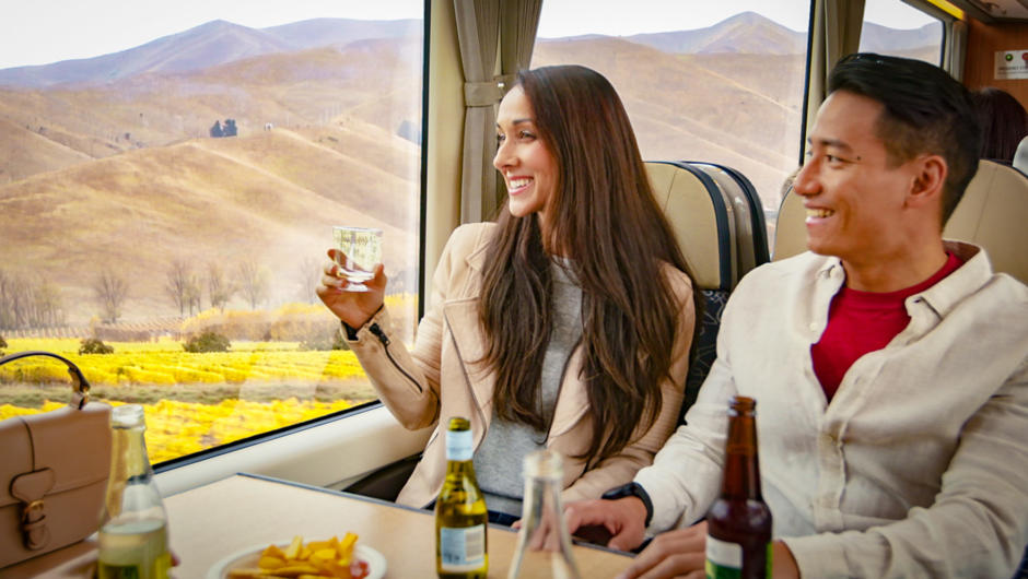 Coastal Pacific scenic train takes you to the vineyards.