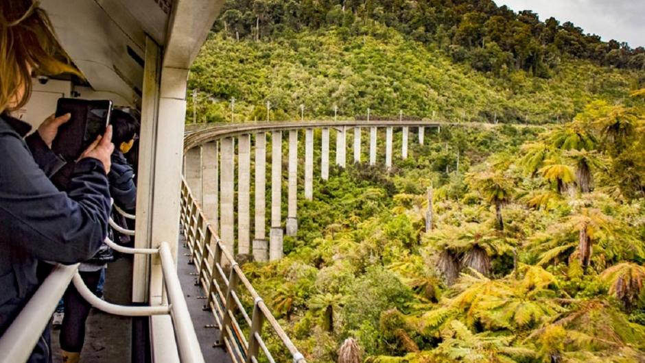 Soak up the views of the Hapuawhenua Viaduct on the Northern Explorer train