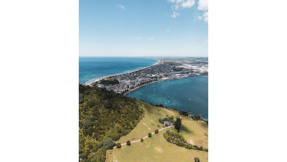 Mauao and downtown Mt Maunganui