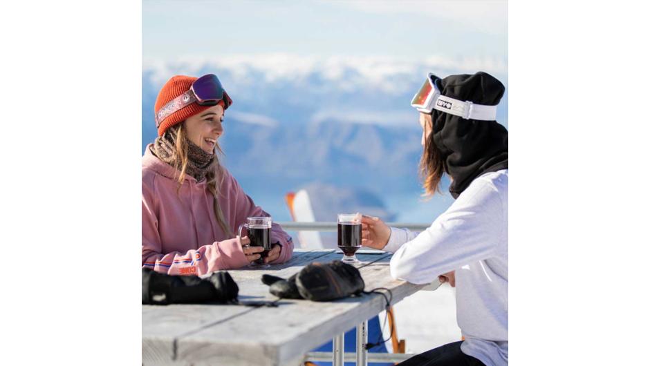 Enjoy a mulled wine after a day hitting the slopes.