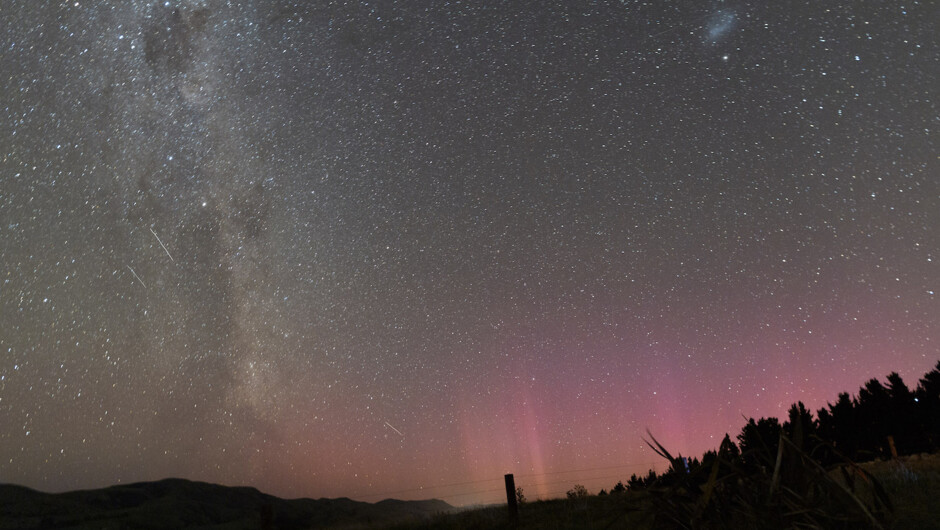 The aurora (Southern Lights) at Star Safari on 25 Feb 2023.