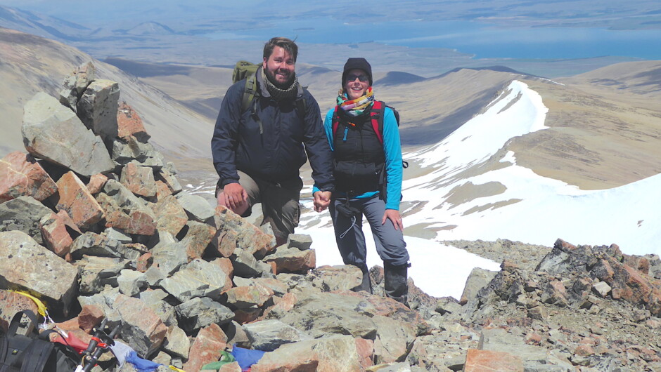 On Beuzenberg Peak, Lake Tekapo behind.