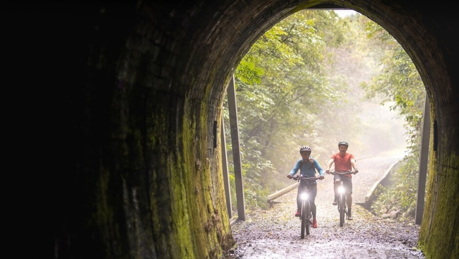 Cycle through the iconic Spooner&#039;s tunnel - 1.4km long