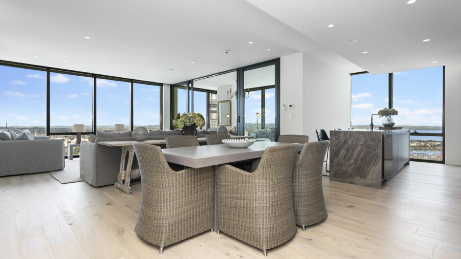 Spacious dining area