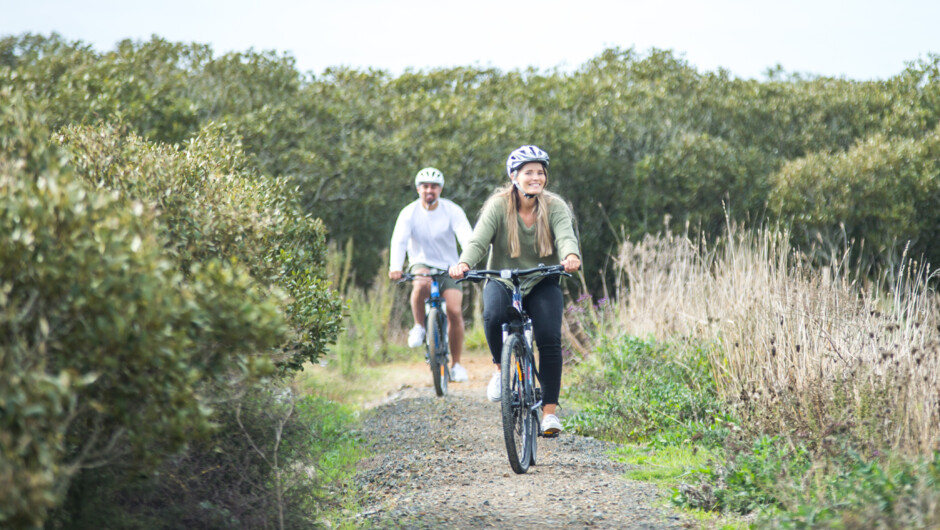 There will be country parts of trail going to Waitakaruru, a lovely flat track which is made just for cyclists.  You see the beautiful Miranda and Kaiaua in many different ways.  There is a cafe and dairy at Waitakaruru