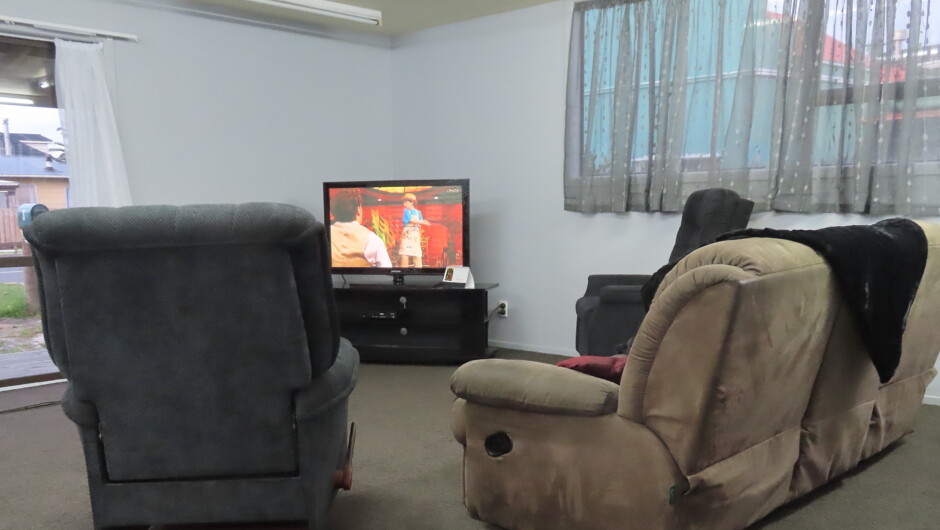 Large lounge area, comfy chairs, TV and free WIFI.