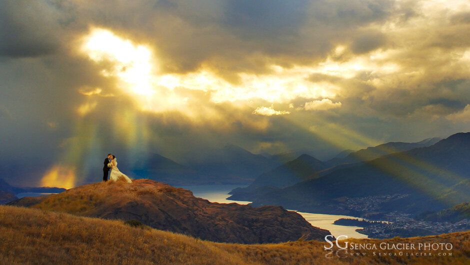 sunset and queenstown