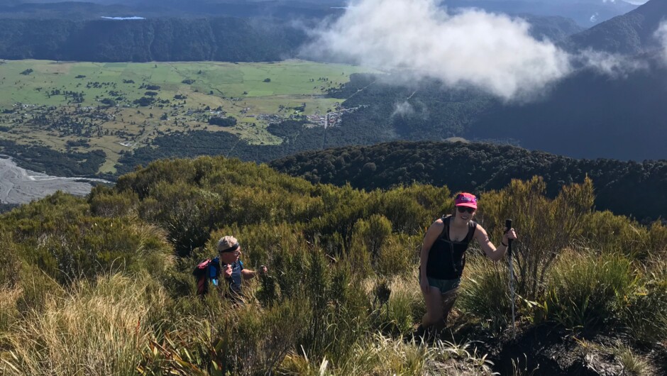 A challenging but amazing full day trek up the rugged and steep route to Mt Fox. Are you up to it?