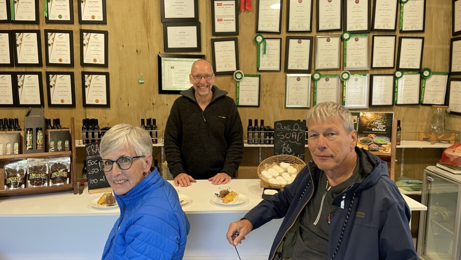 Olive Oil tastings with Andy Liley, Owner of Juno Olives Greytown.