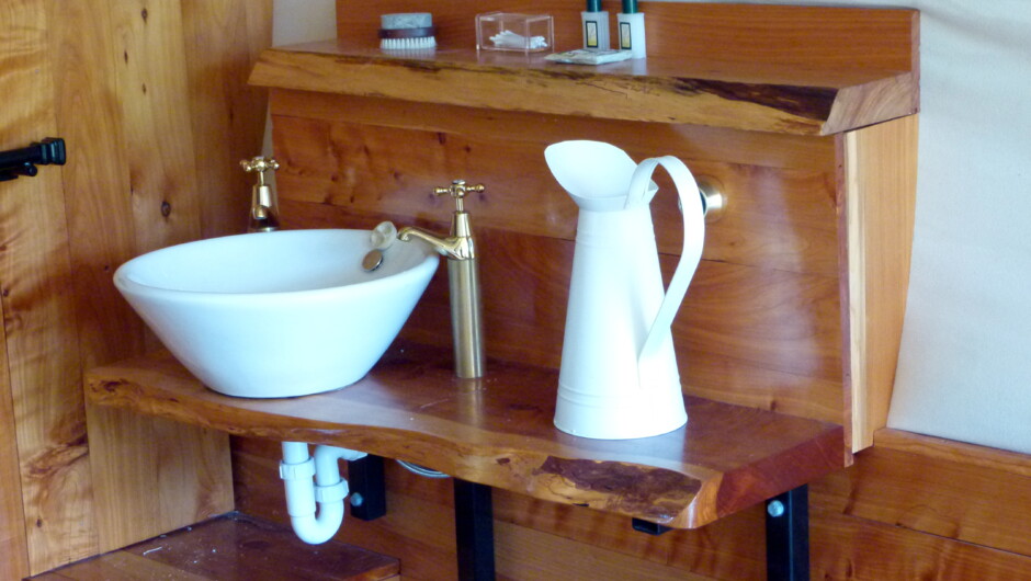 Bathroom sink - Colonial Wagon - Wacky Stays, Kaikoura