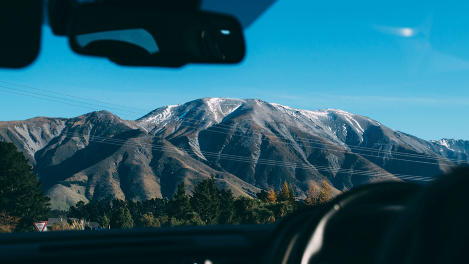 Driving through the Southern Alps