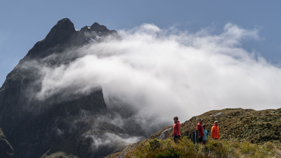 Cloud over Mt Balloon on the Milford Track.
