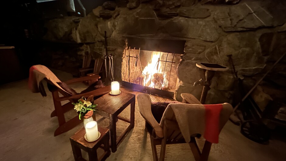 The Roaring Fire at The Headwaters Eco Lodge