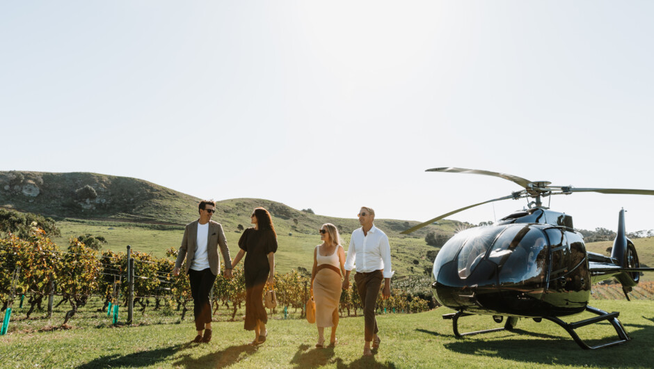 Helicopter to Waiheke Island Vineyards