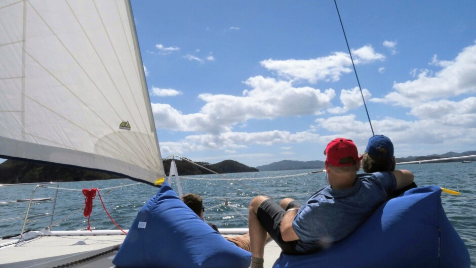 Relax as we sail through the stunning Bay Of Islands