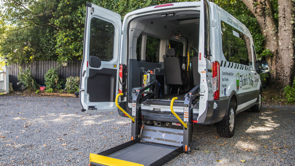Whakarewarewa tour is available to everyone with our wheelchair-accessible van, pre-booking is essential for this van.