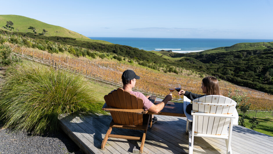 Enjoy the stunning view from the separate vineyard viewing deck - please note that this view is not visible from the guest room, it is a short walk 20m away.